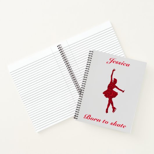 Girls Figure Skaten Notebook Notizblock (Innenseite)