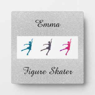 Girl's Figure Skating Tabletop Plaque with Easel Fotoplatte