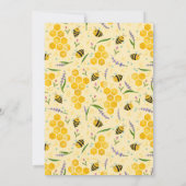 Girls First Bee Day Birthday Time Kapselkarten Einladung (Rückseite)