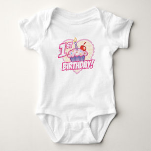 Girls First Birthday Cupcake T - Shirt