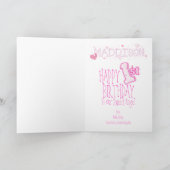 Girls First Birthday Karte (Innenseite)