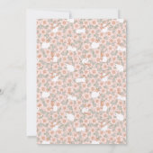 Girls First Birthday Oster Bunny Einladung (Rückseite)