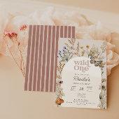 Girl's First Birthday Wild One Wildflower Einladung