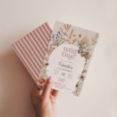 Girl's First Birthday Wild One Wildflower Einladung