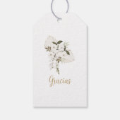 Girl's First Communion Floral Gift Tag Geschenkanhänger (Rückseite)