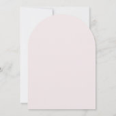 Girl's First Communion Pink Toile Bow Cross Arch Einladung (Rückseite)