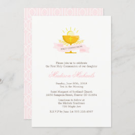 Girls First Heilige Kommunion Einladung