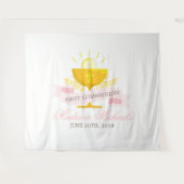 Girls First Heilige Kommunion Personalisiert Wandteppich (Vorderseite (Horizontal))