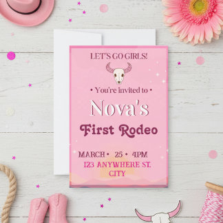 girl's first rodeo invitation einladung