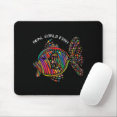 Girls Fishing Clothes Real Girls Fish Mousepad (Mit Mouse)