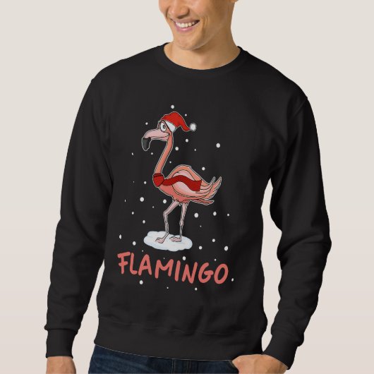 Girls Flamingo Lady Santa Christmas T Sweatshirt (Vorderseite)