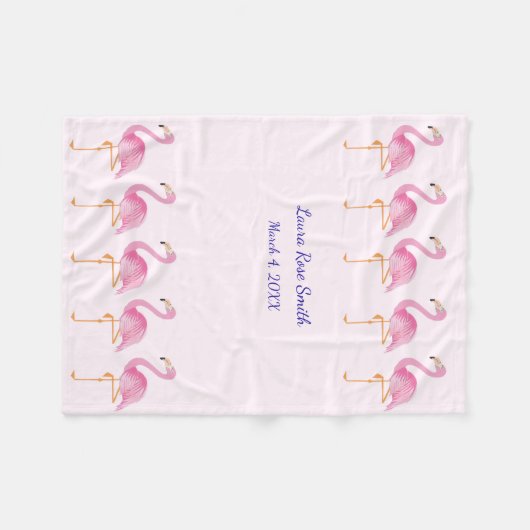 Girls flamingos Fleece Blanket (Vorderseite (Horizontal))