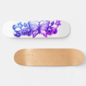 Girls Floral Butterfly Skateboard (Horizontal)