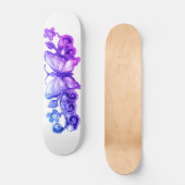 Girls Floral Butterfly Skateboard (Vorderseite)