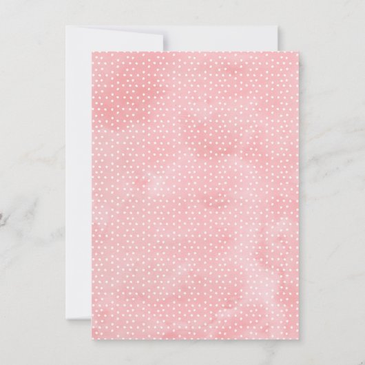 Girls Floral Cactus Baby Shower Einladung (Rückseite)