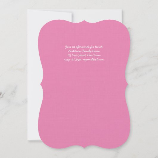 Girls Floral Einladung (Rückseite)