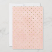 Girls floral flamingo Einladung zum ersten Geburts (Rückseite)