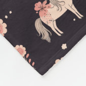 Girls Floral Unicorn Benutzerdefiniertes Foto mit  Fleecedecke (Ecke)