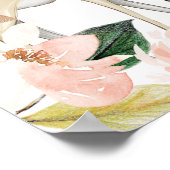 Girls Floral Woodland Babydusche Begrüßungszeichen Poster (Ecke)