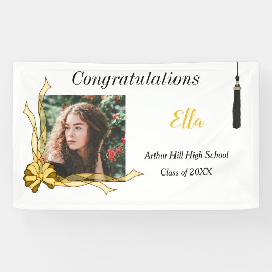 Girl's Foto Abschluss Banner (Horizontal)