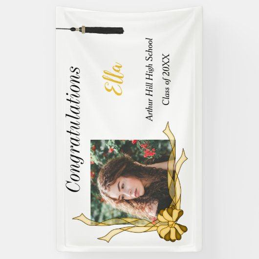 Girl's Foto Abschluss Banner (Vertikal)