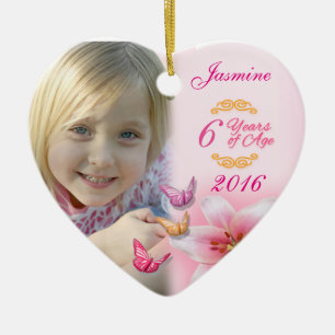 Girls Foto Keramik Herzmuschel Ornament