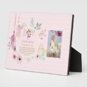 Girls FOTO Taufe Weihnachtsgeschenk Proverb 31:25 Fotoplatte (Seite)