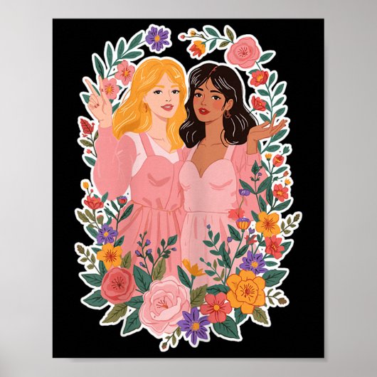 Girls Friendship Bloom Ies Sisterhood Together Lau Poster (Vorne)