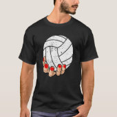 Girls Funny Volleyball T-Shirt (Vorderseite)