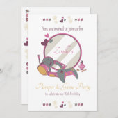 Girls Game and Pamper Party Einladung (Vorne/Hinten)