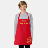 Girl's Gartenarbeit Schürze, rot, niedlich, ihr Na Schürze (Getragen)