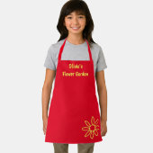 Girl's Gartenarbeit Schürze, rot, niedlich, ihr Na Schürze (Insitu)