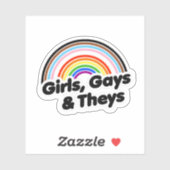 Girls Gays und Theys Aufkleber (Blatt)