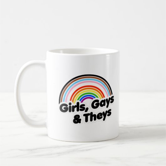Girls Gays und Theys Kaffeetasse (Links)