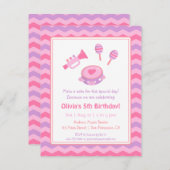 Girls Geburtstagsparty Einladung (Vorne/Hinten)