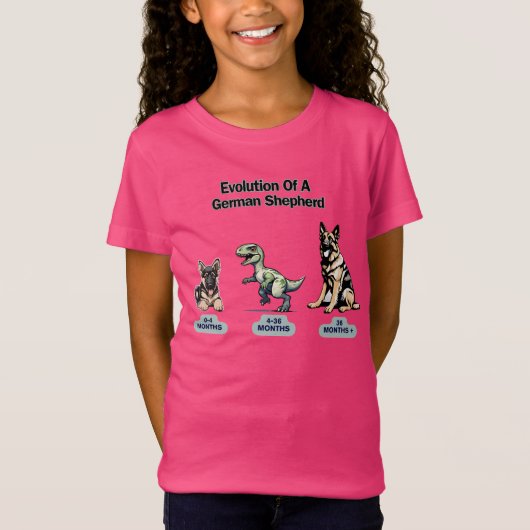Girls German Shepherd T - Shirt (Vorderseite)