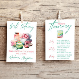 Girls’ Getaway, Wellness-Center, Bachelorette Week Einladung