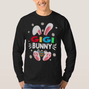 Girls Gigi Bunny Eggs Jagd Niedlich Ostern Da T-Shirt