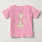 Girls Giraffe Baby T-shirt (Vorderseite)