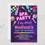 Girls Glam Wellness-Center Geburtstagsparty Einladung (Vorderseite)