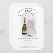 Girls Glamping Party Weekend Einladung (Vorne/Hinten)