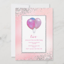 Girls Glittery Balloons Geburtstag