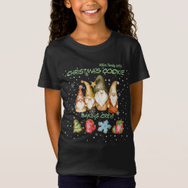 Girls Gnome Weihnachtskekse Familie Backen Crew T-Shirt