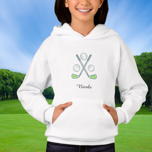 Girl's Golf Individuelle Name Personalisiert Hoodie