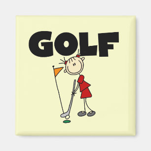 Girls GOLF T-Shirts und Geschenke Magnet