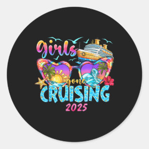 Girls Gone Cruising 2025 Kreuzfahrt Runder Aufkleber
