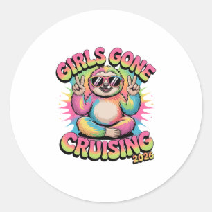 Girls Gone Cruising 2026 Kreuzfahrt Urlaubsreise P Runder Aufkleber