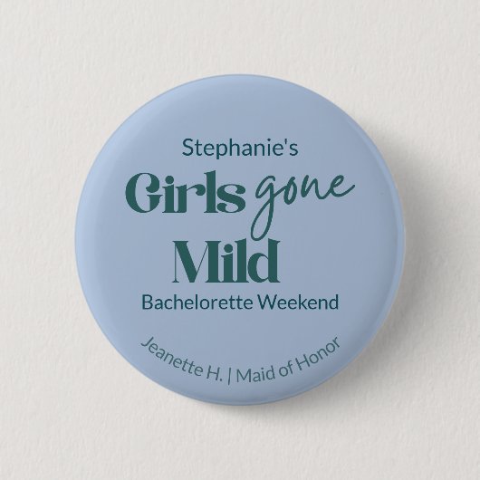 Girls Gone Mild Bachelorette Beach Spa Weekend Button (Vorderseite)