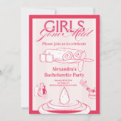 Girls Gone Mild Bachelorette Party Einladung (Vorderseite)