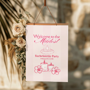 Girls Gone Mild Bachelorette Party Wandteppich Mit Holzrahmen